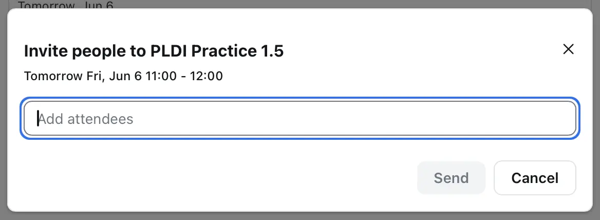 An example of the add participants box not working.